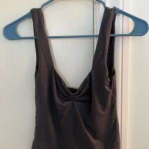 form fitting scrunch tank from white fox